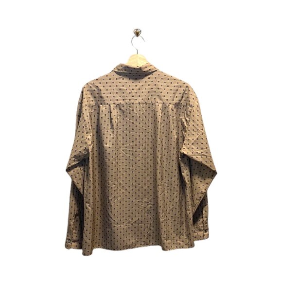 High Profile Button Down Blouse Beige Size 20W Vintage - Picture 11 of 13